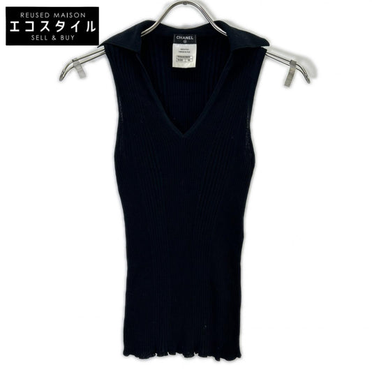 CHANEL シャネル 15SS P51244K06612 ブラック スキッパー ノースリーブニット トップス