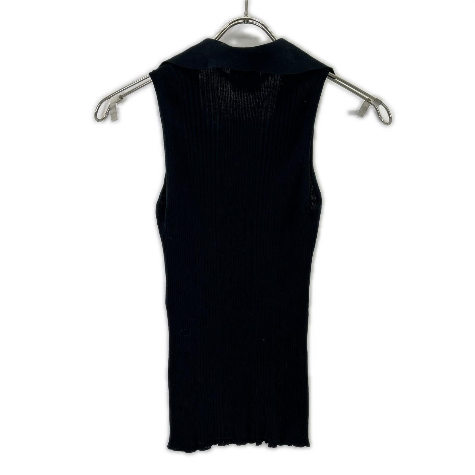 CHANEL シャネル 15SS P51244K06612 ブラック スキッパー ノースリーブニット トップス
