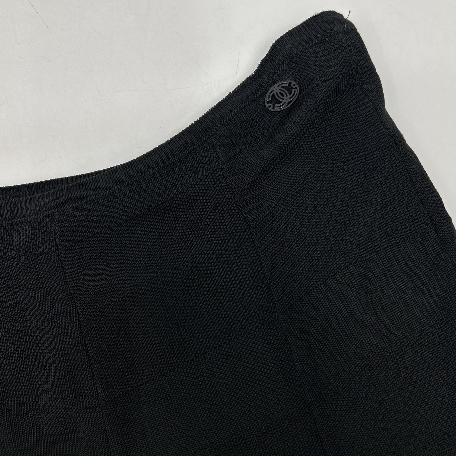 CHANEL シャネル 12A P30284K00355 ブラック レーヨン スカート スカート
