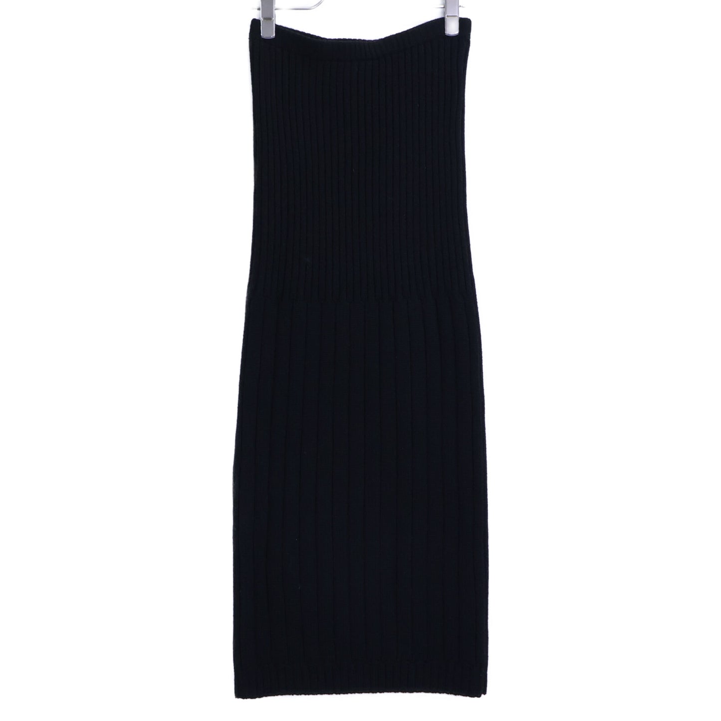 CHANEL シャネル 【国内正規】99A P14103V00671 ウール リブニット ロング スカート