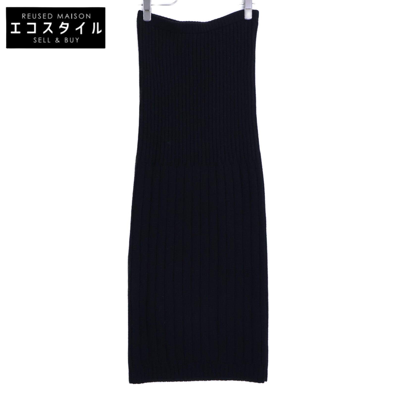 CHANEL シャネル 【国内正規】99A P14103V00671 ウール リブニット ロング スカート