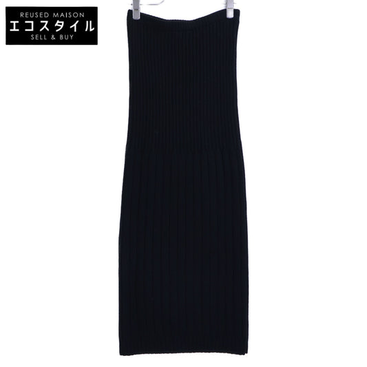 CHANEL シャネル 【国内正規】99A P14103V00671 ウール リブニット ロング スカート