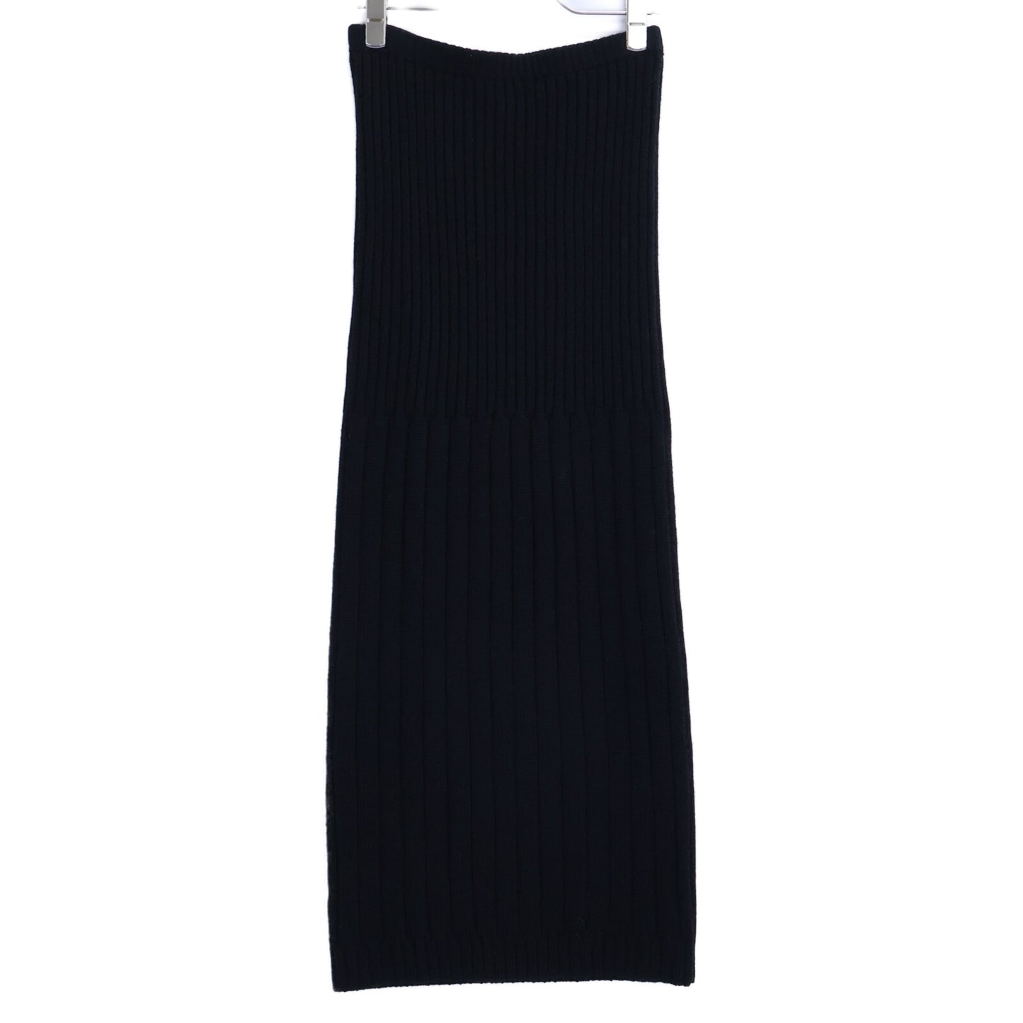 CHANEL シャネル 【国内正規】99A P14103V00671 ウール リブニット ロング スカート