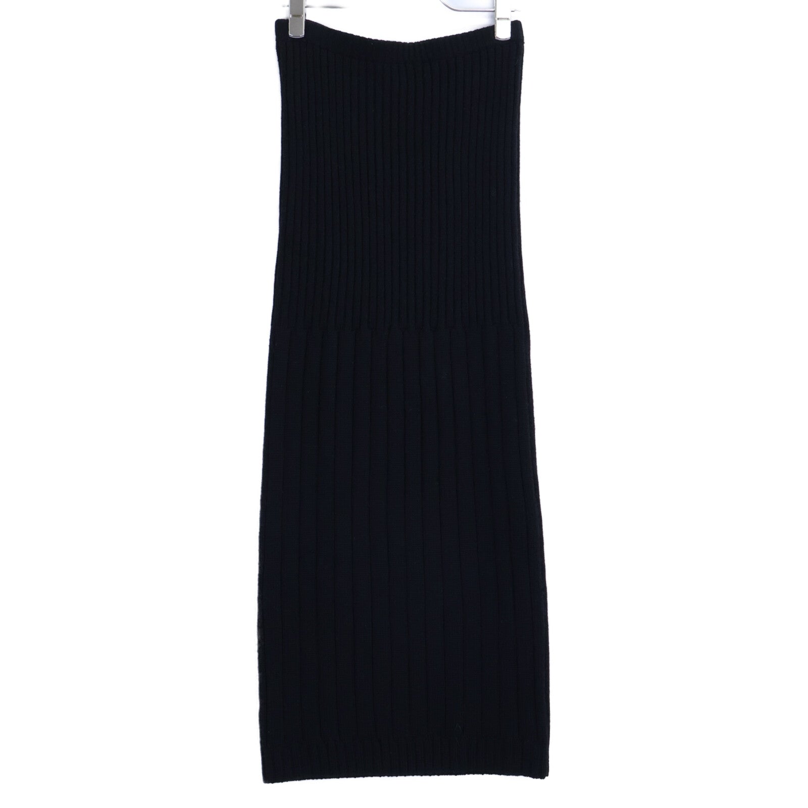 CHANEL シャネル 【国内正規】99A P14103V00671 ウール リブニット ロング スカート