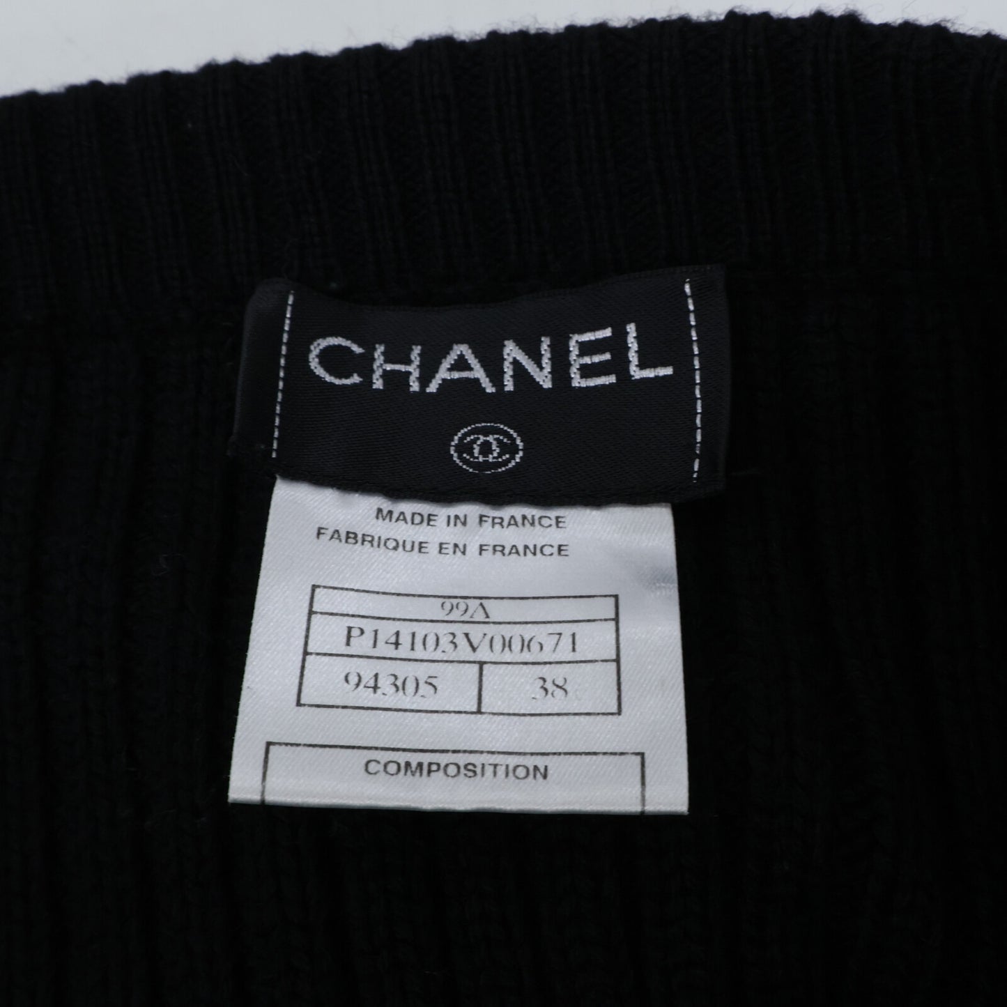 CHANEL シャネル 【国内正規】99A P14103V00671 ウール リブニット ロング スカート