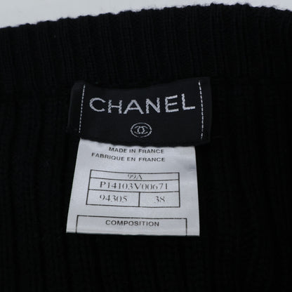 CHANEL シャネル 【国内正規】99A P14103V00671 ウール リブニット ロング スカート