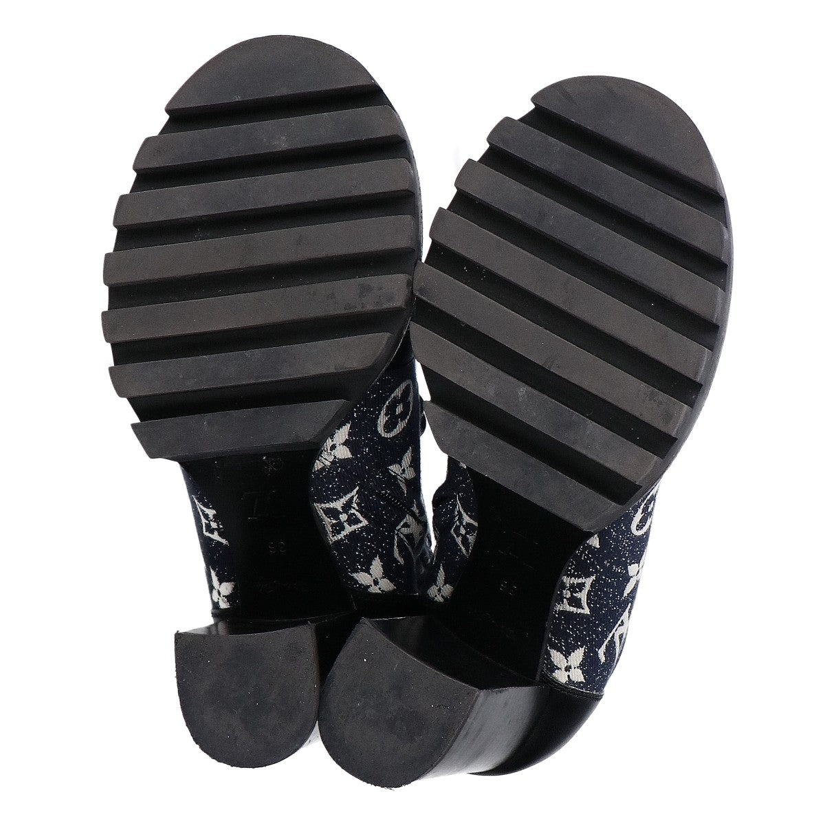 LOUIS VUITTON 21SS Star Trail Line Ankle Boots Denim x Leather Shoes