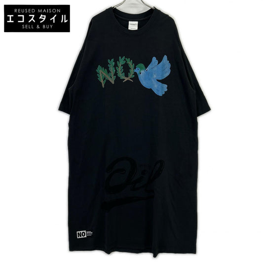 TIGRAN AVETISYAN Black Blue Brid Oversized T-shirt Dress