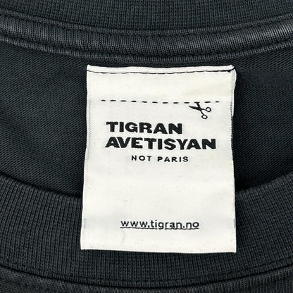 TIGRAN AVETISYAN Black Blue Brid Oversized T-shirt Dress