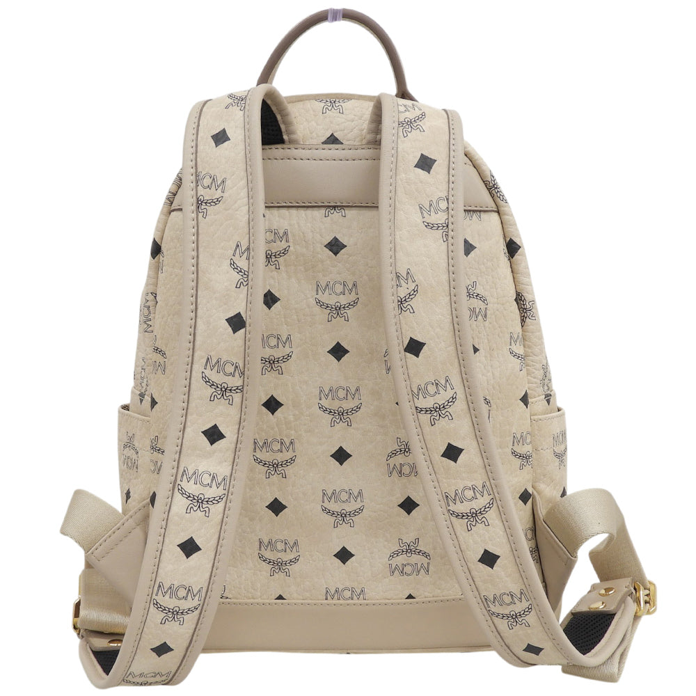 MCM レザーキャディバッグ ベージュ MCM エムシーエム ヴィセトス クラシックラビット バッグパック