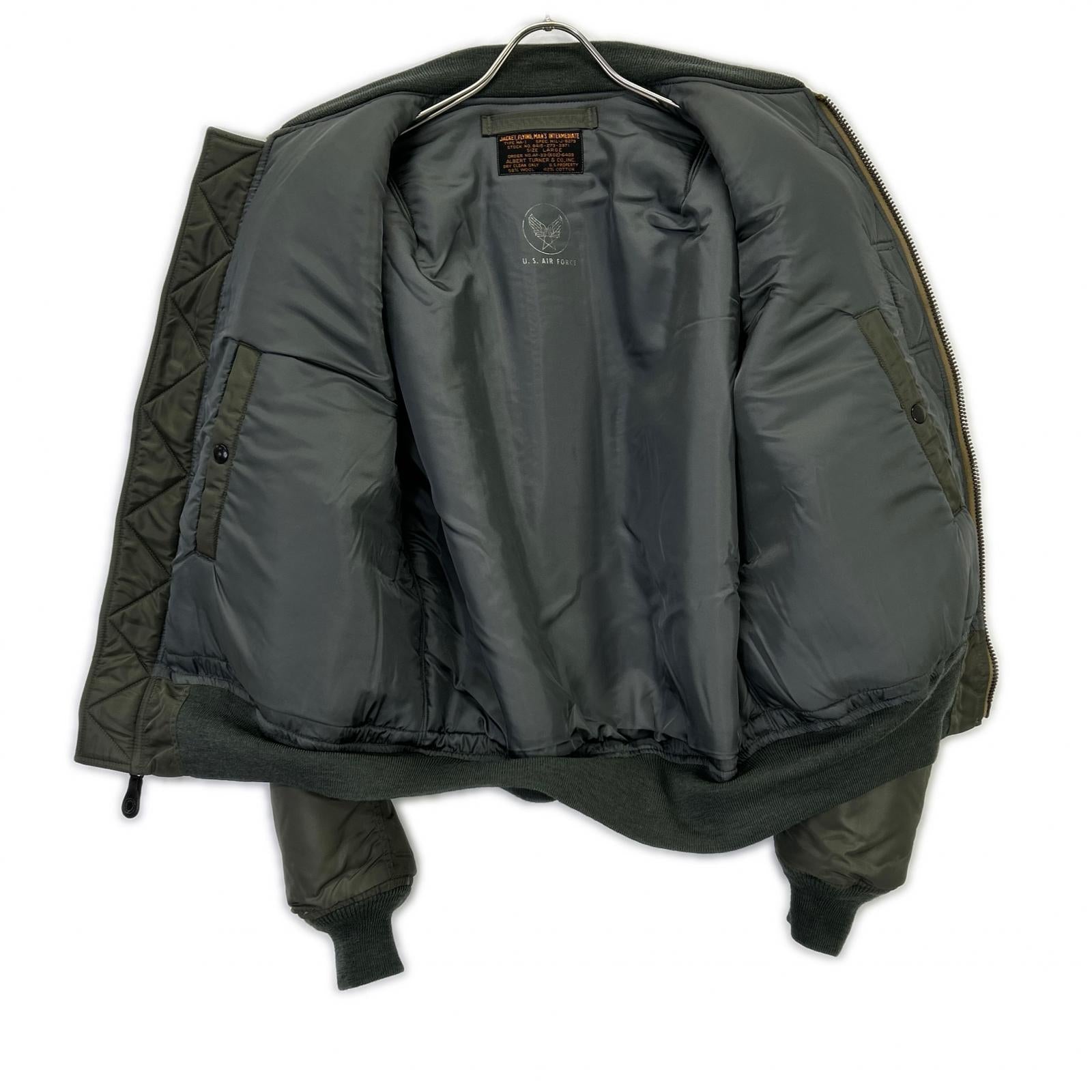 THE REAL MCCOY'S THE REAL McCOY'S 卡其 TMJ2432 ALBERT TURNER 实名 MIL-J-8279A MA-1 飞行夹克 夹克 LARGE 男士