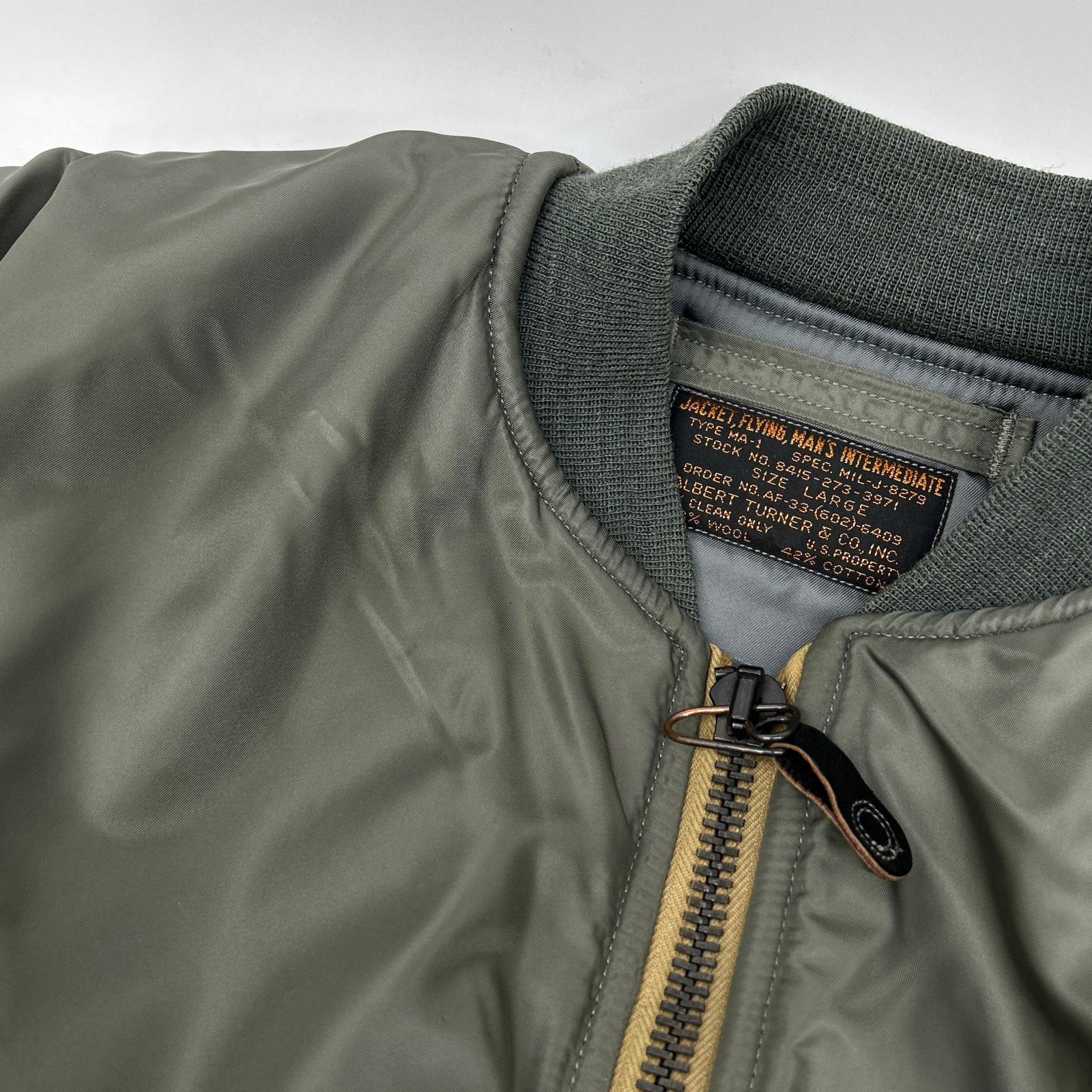 THE REAL MCCOY'S THE REAL McCOY'S 卡其 TMJ2432 ALBERT TURNER 实名 MIL-J-8279A MA-1 飞行夹克 夹克 LARGE 男士