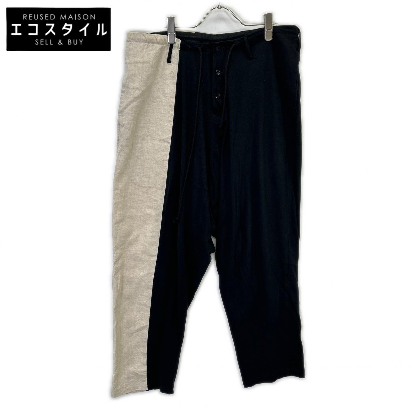 Y's ワイズ YZ-P71-059 コットンリネン サルエルパンツ ボトムス 2 レディース