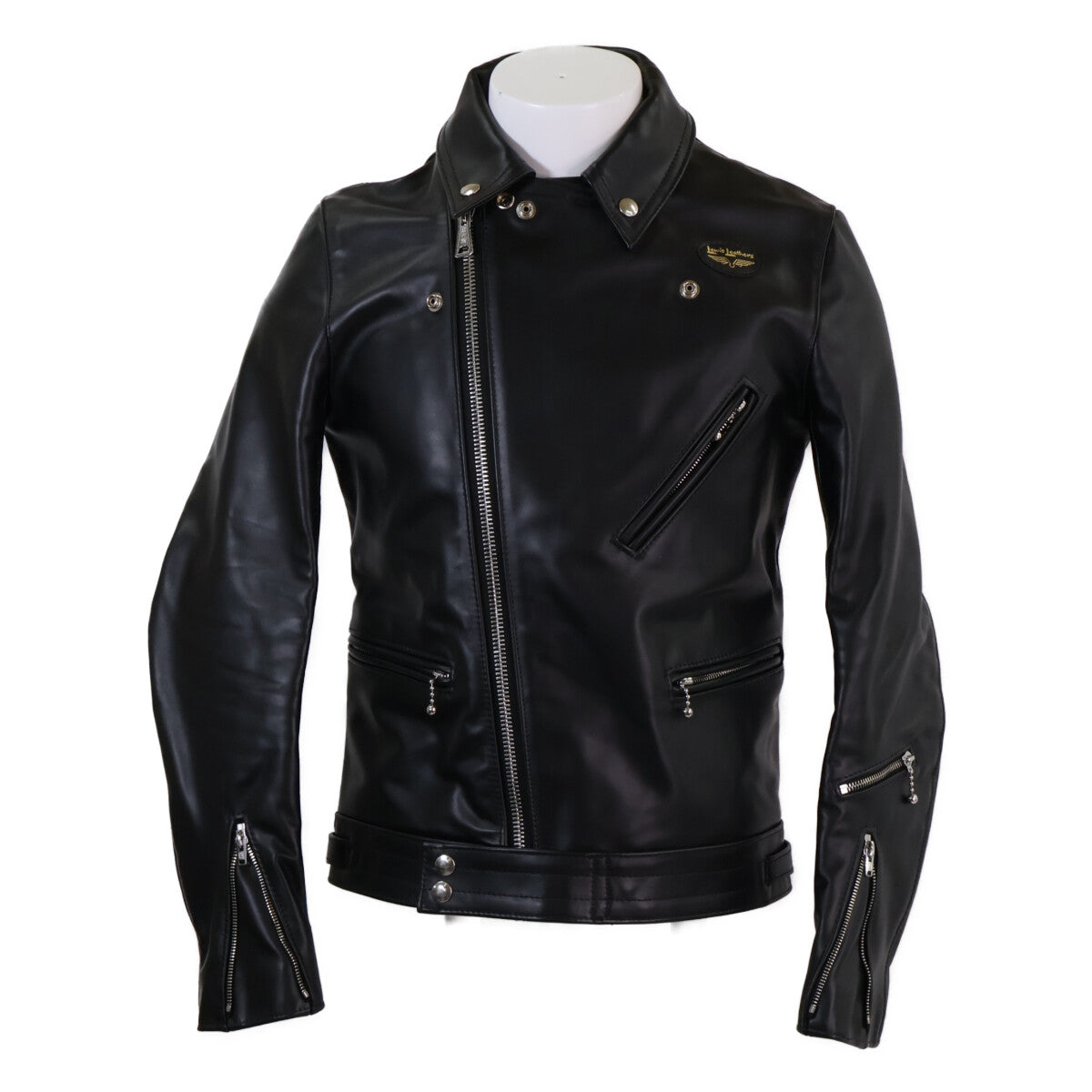 Lewis Leathers ルイスレザー 美品 441T サイクロン カウハイド タイトフィット ブラックナイロンニットライニング ライダースジャケット ジャケット