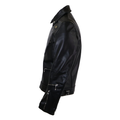Lewis Leathers ルイスレザー 美品 441T サイクロン カウハイド タイトフィット ブラックナイロンニットライニング ライダースジャケット ジャケット