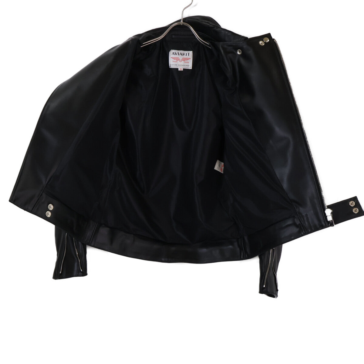 Lewis Leathers ルイスレザー 美品 441T サイクロン カウハイド タイトフィット ブラックナイロンニットライニング ライダースジャケット ジャケット