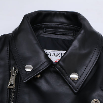 Lewis Leathers ルイスレザー 美品 441T サイクロン カウハイド タイトフィット ブラックナイロンニットライニング ライダースジャケット ジャケット