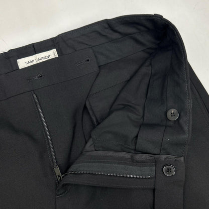 22 years V88X 637087 Black Wool Suit Set-up 46 Men's
