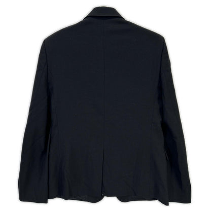 22 years V88X 637087 Black Wool Suit Set-up 46 Men's