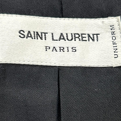 22 years V88X 637087 Black Wool Suit Set-up 46 Men's