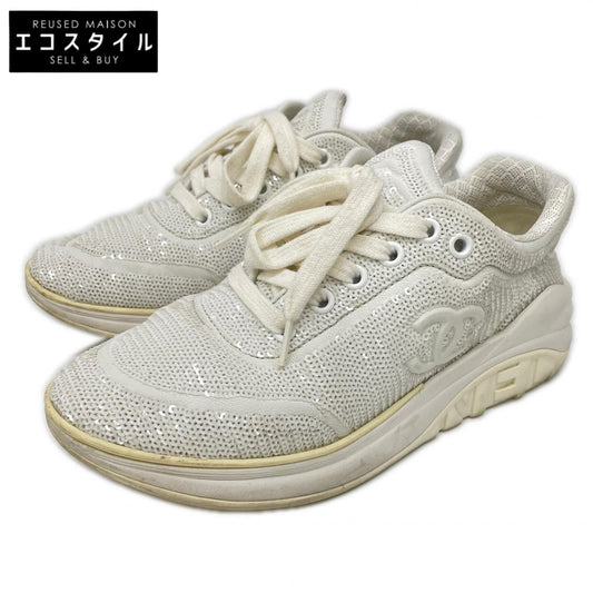 CHANEL G35936 Coco Mark Sequin Sneakers Shoes