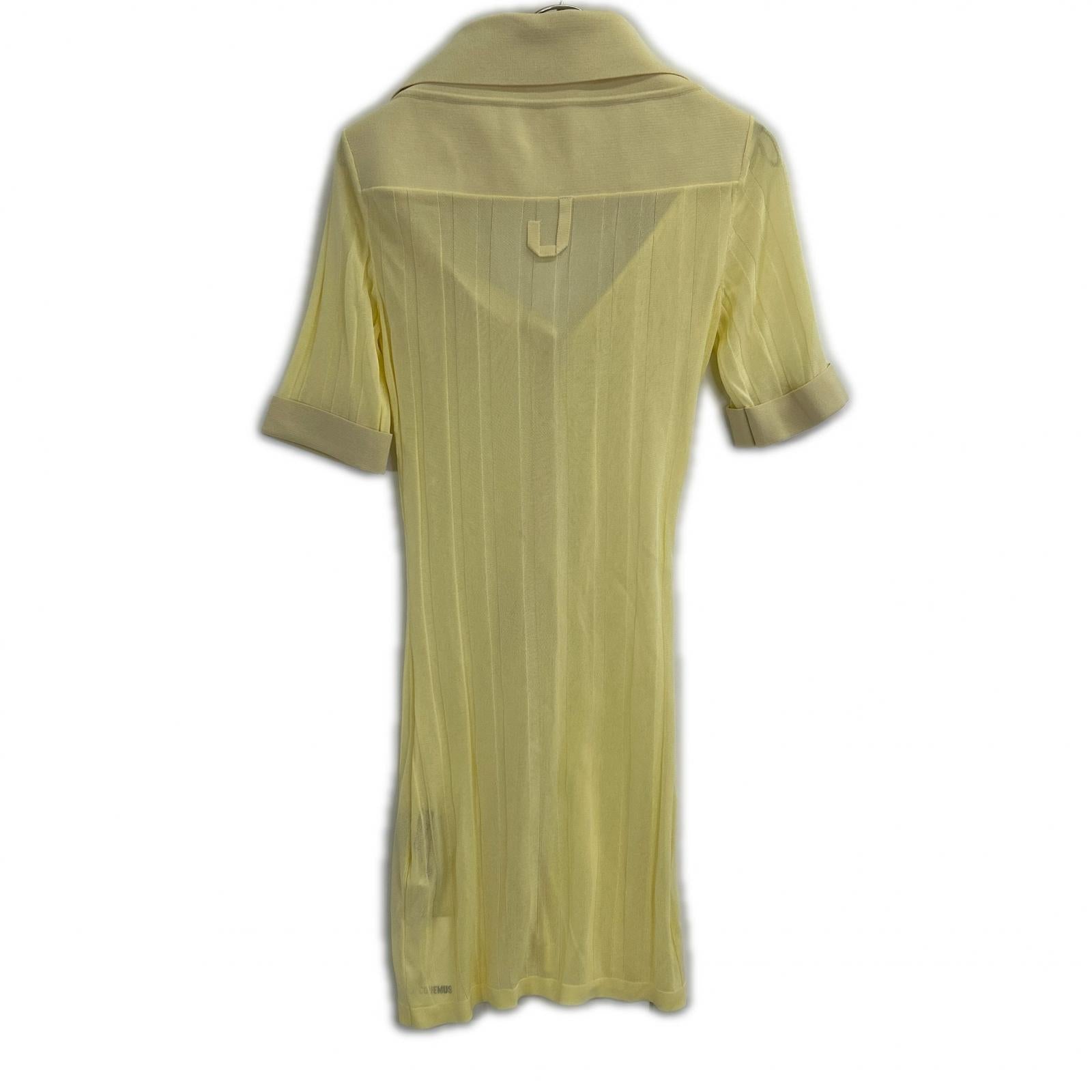 JACQUEMUS 241KN443-2368210 Yellow LA MINI ROBE MANTA Dress
