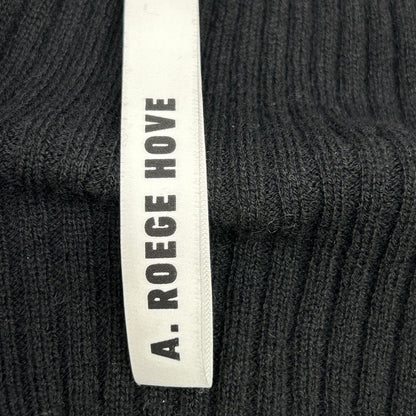 A. ROEGE HOVE エ・ローエ・ホーベ ブラック ウール ストレッチ カーディガン トップス