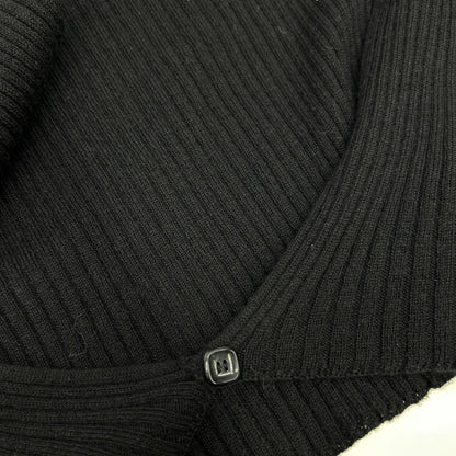 A. ROEGE HOVE エ・ローエ・ホーベ ブラック ウール ストレッチ カーディガン トップス