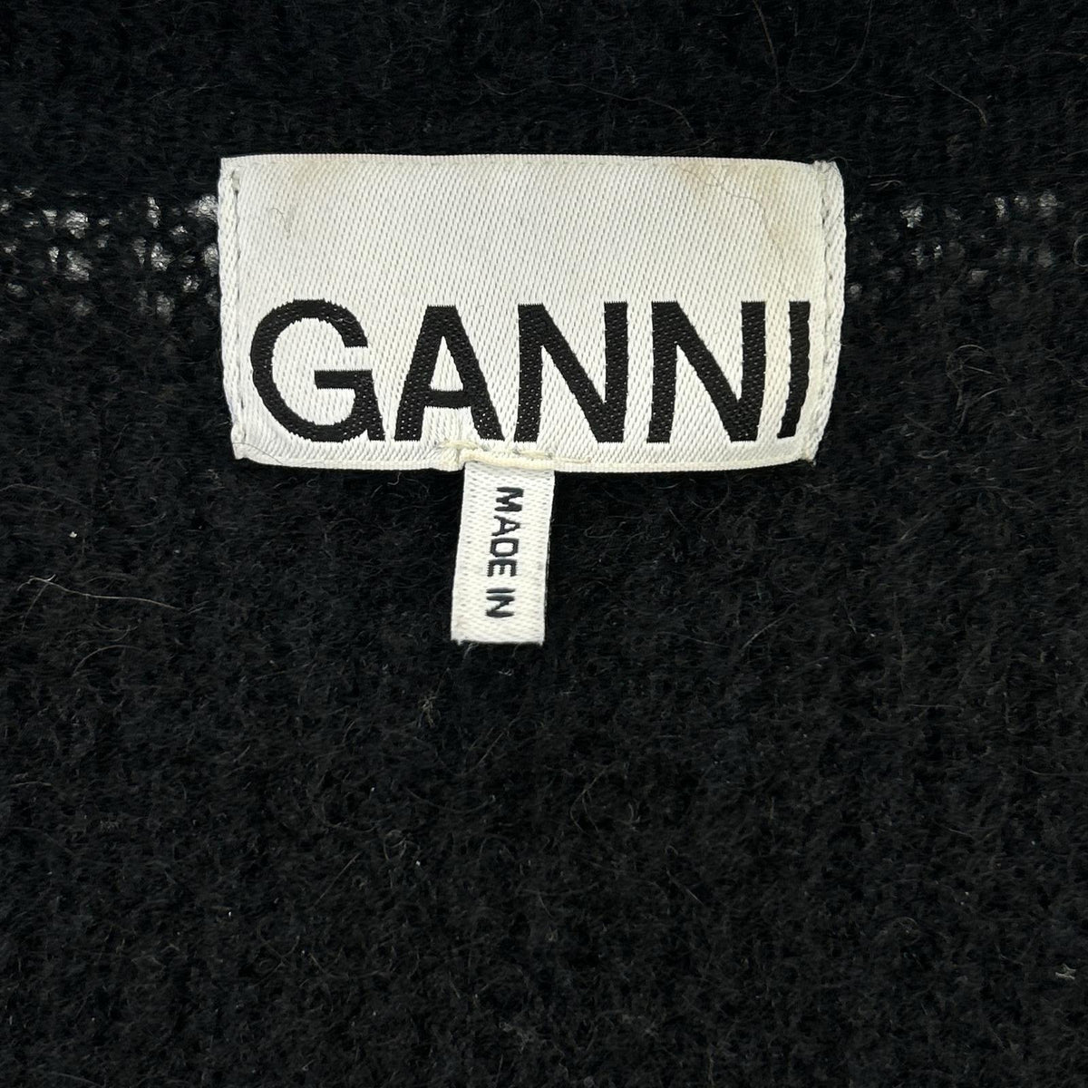 GANNI ガニー 22年 ブラック ウール ビジュー カーディガン トップス