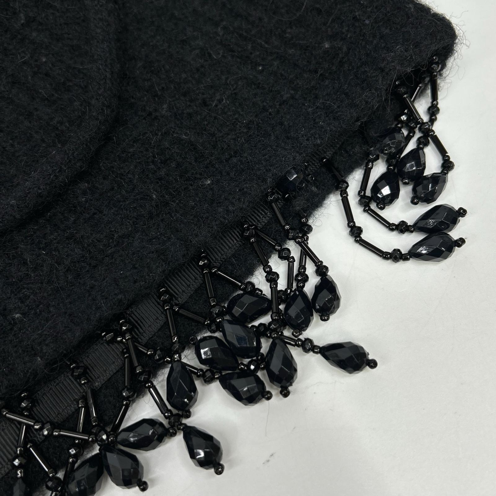GANNI 22AW Black Wool Cardigan with Jewels