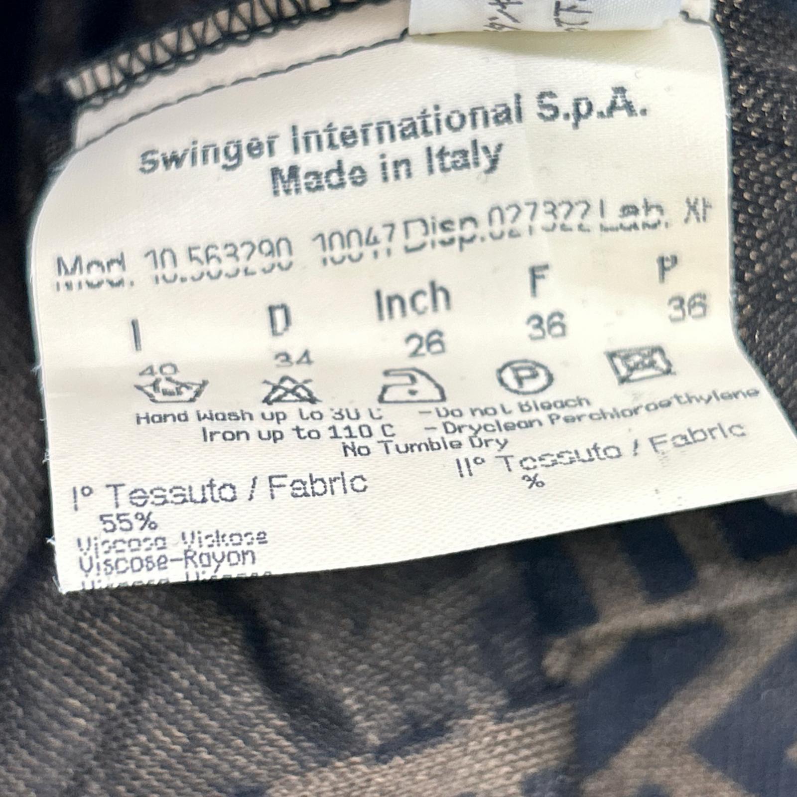 FENDI フェンディ 10.563290 ブラウン ズッカ柄 長袖 シャツ トップス