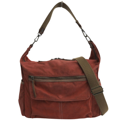 Kaguyama Kaban Canvas 2-Way Shoulder Bag Red Rust-Dyed Men's Shoulder Bag