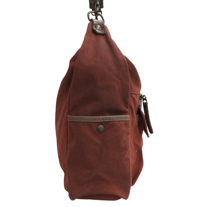 Kaguyama Kaban Canvas 2-Way Shoulder Bag Red Rust-Dyed Men's Shoulder Bag