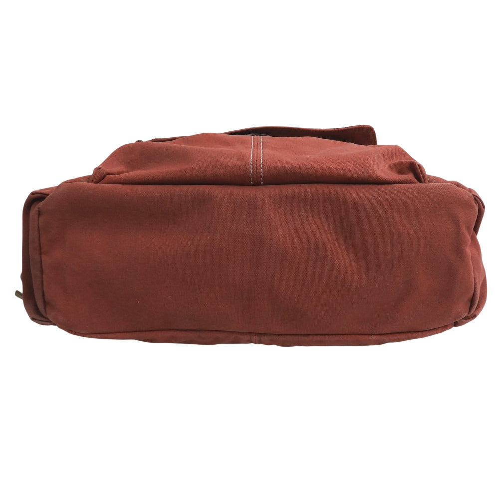Kaguyama Kaban Canvas 2-Way Shoulder Bag Red Rust-Dyed Men's Shoulder Bag