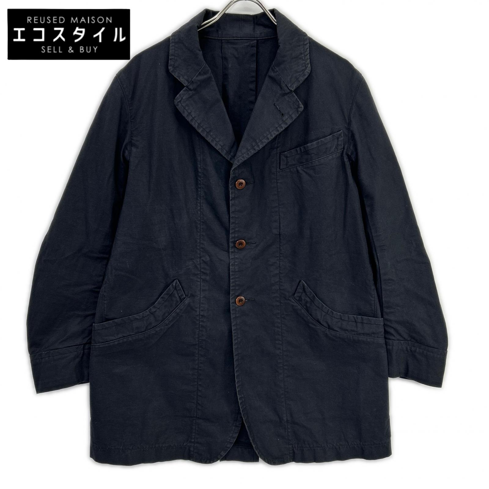 ATELIER GARDENIA Navy Cotton Work Coat