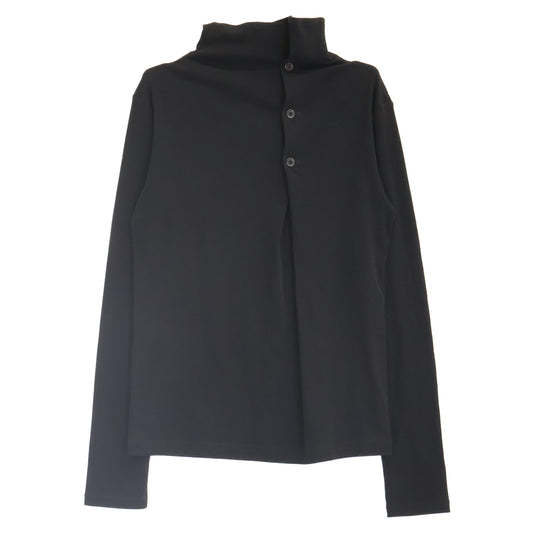 Y's ワイズ 25AW YM-T08-672 ブラック HARD-TWIST BACK BUTTON OFF-NECK T トップス