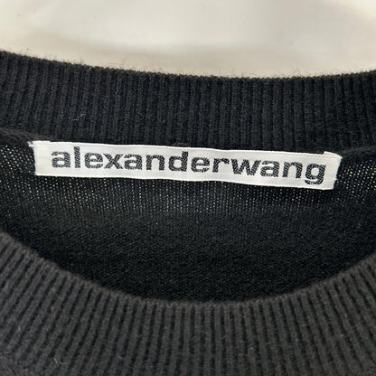 ALEXANDER WANG アレキサンダーワン ブラック レイヤードスリーブ ニット トップス