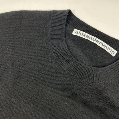 ALEXANDER WANG アレキサンダーワン ブラック レイヤードスリーブ ニット トップス