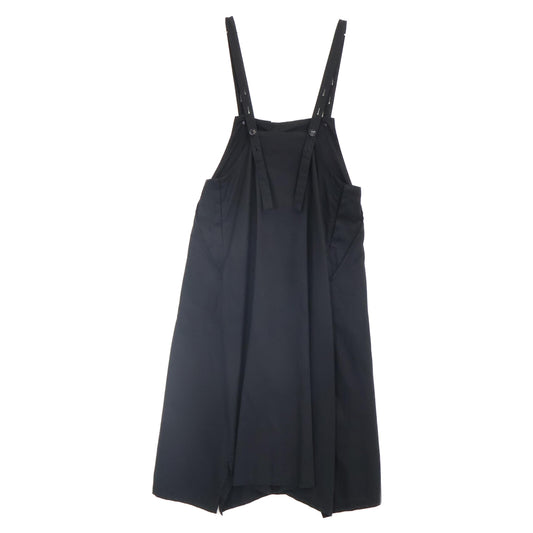 Y's Black YG-D84-003 Cotton Jumper Dress Salopette Overalls All-in-one
