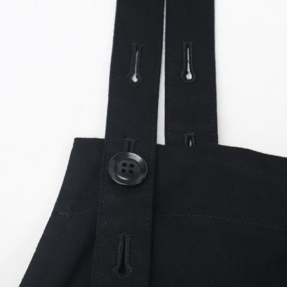Y's Black YG-D84-003 Cotton Jumper Dress Salopette Overalls All-in-one