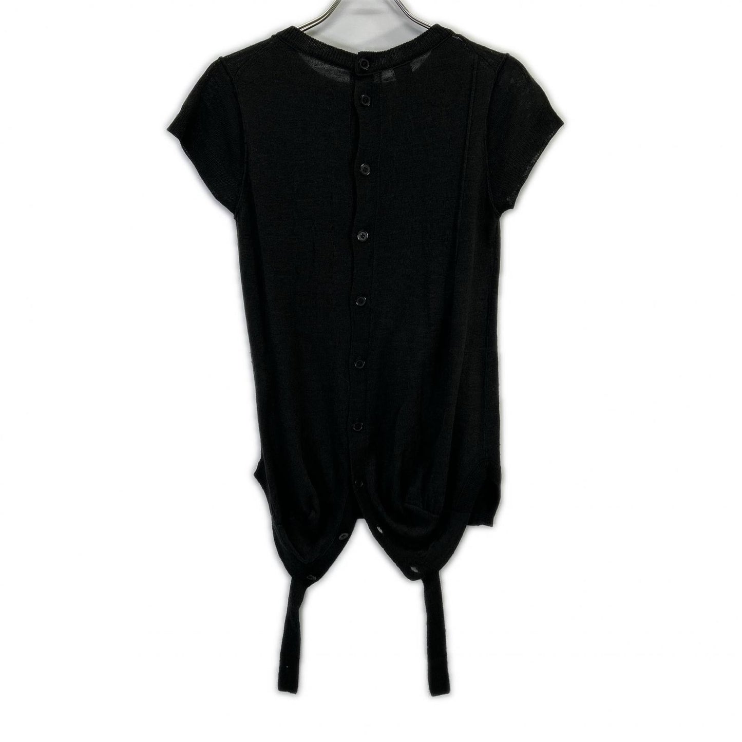 Y's 23SS Gray YZ-K96-584 Back Button Knit Top