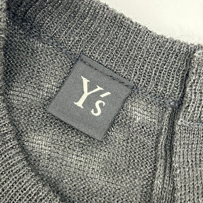 Y's 23SS Gray YZ-K96-584 Back Button Knit Top