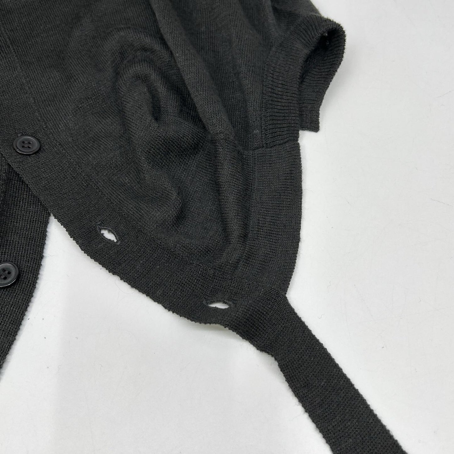 Y's 23SS Gray YZ-K96-584 Back Button Knit Top