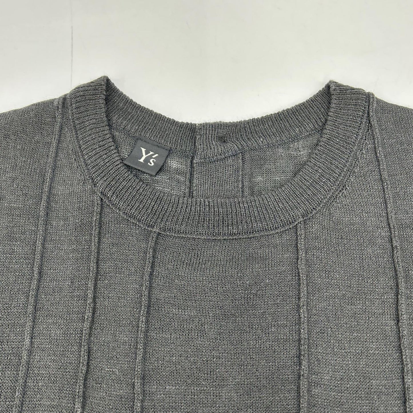 Y's 23SS Gray YZ-K96-584 Back Button Knit Top