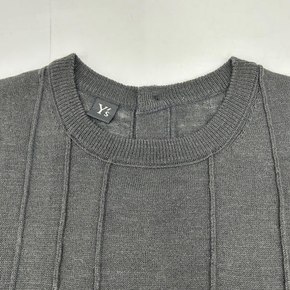 Y's 23SS Gray YZ-K96-584 Back Button Knit Top