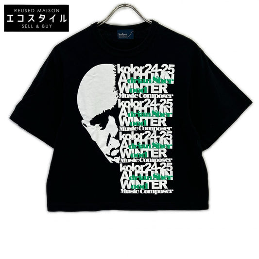 kolor ×On-U Sound Black Print T-Shirt Top