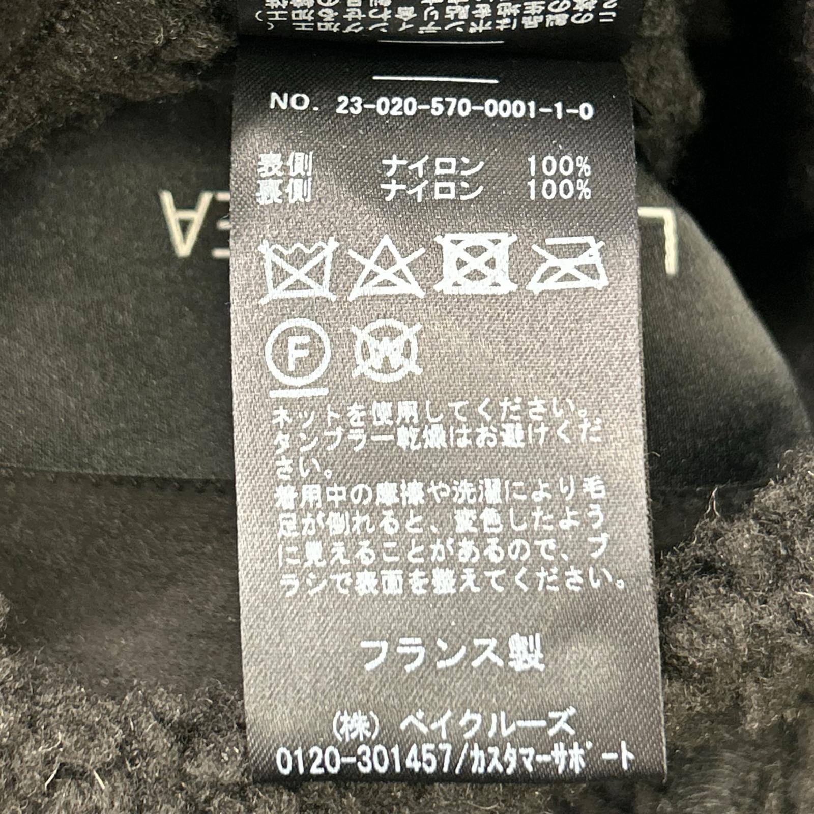 Lou Andrea ルーアンドレア ﾌﾞﾗｯｸ GZ74 ﾘﾊﾞｰｼﾌﾞﾙ ﾑｰﾄﾝﾌｪｲｸﾌｰﾄﾞｺｰﾄ コート S レディース