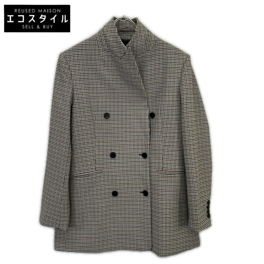 23区 23区 ベージュ ガンクラブチェック ストレッチ ジャケット ジャケット