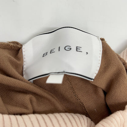 BEIGE 贝吉 玫瑰粉色x棕色 JULIE 短袖针织衫 上衣 4 女士