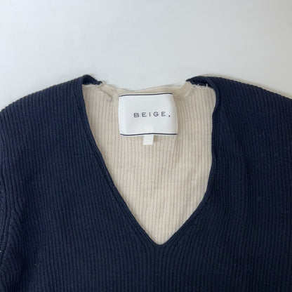 BEIGE ベイジ ベージュ×ブラック LA MONNAIE Vネックニット トップス